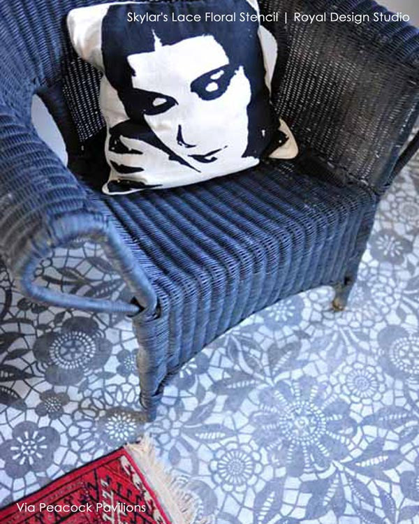Skylar's Lace Floral Stencil