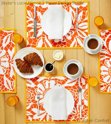 Skylar's Lace Floral Stencil