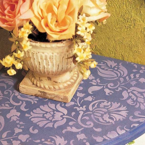 Allover Brocade Furniture Stencil