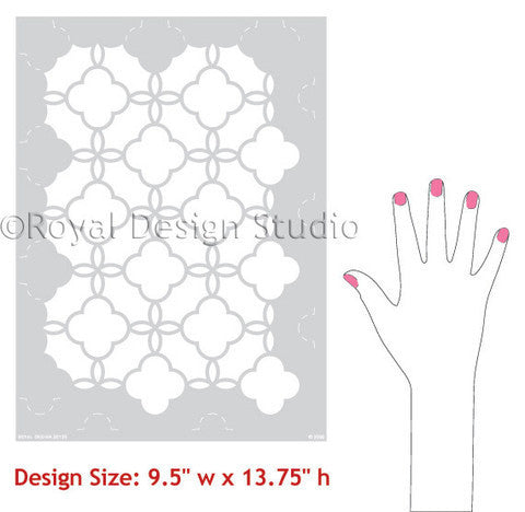 Eastern Lattice Furniture Stencil