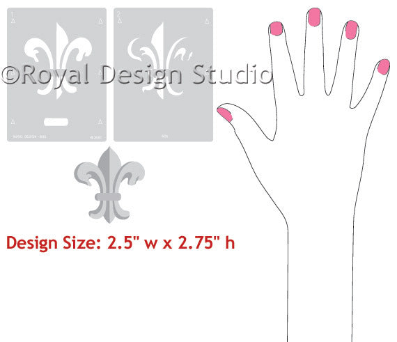 Fleur de Lis Furniture Stencil