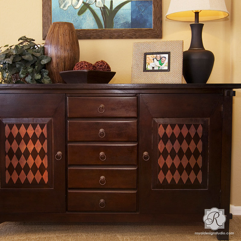 Harlequin Furniture Stencil