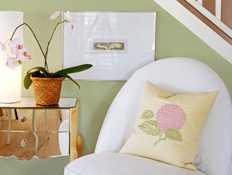 Japanese Hydrangea Floral Stencil