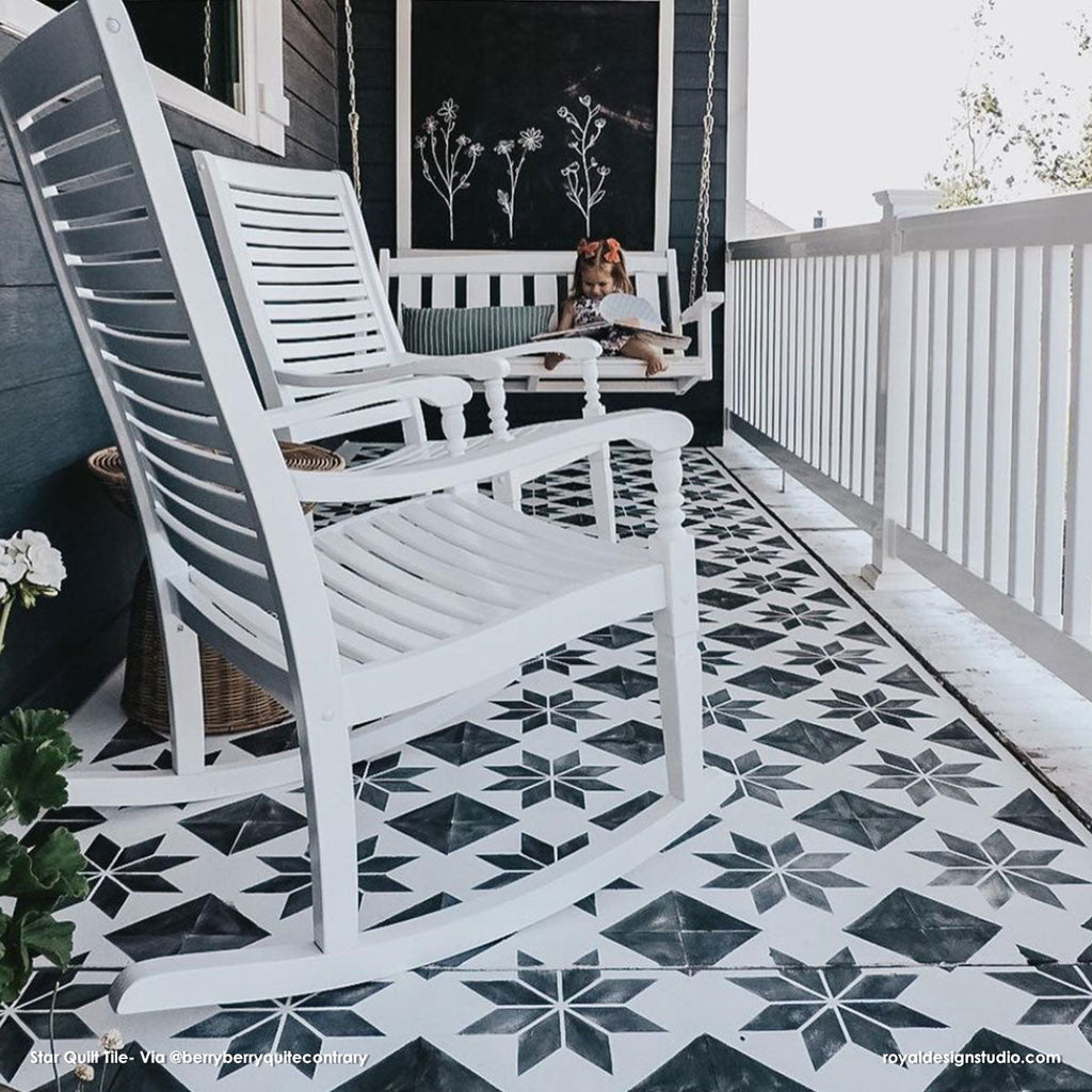 Star Quilt Tile Stencil