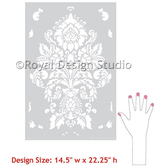 Antoinette Damask Wall Stencil