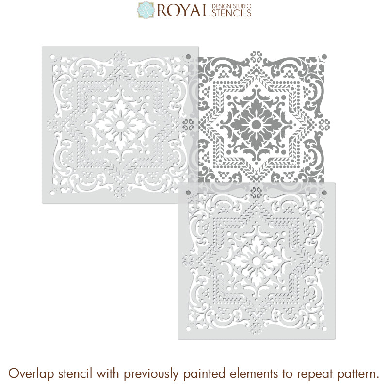 Upscaled Lisboa Tile Stencil