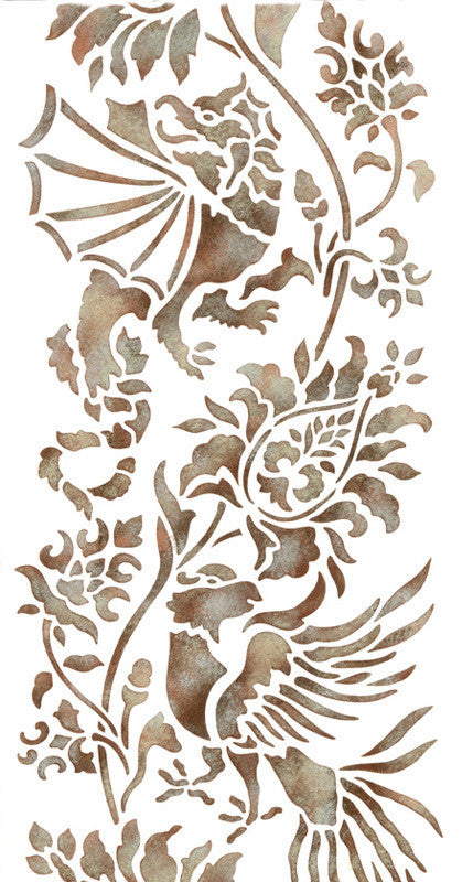 Oriental Brocade Wall Stencil
