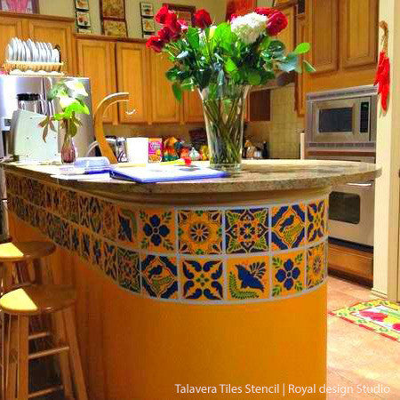 Talavera Tiles Wall & Furniture Stencils