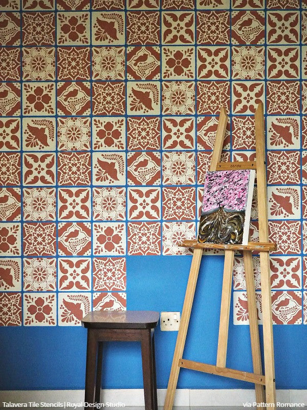 Talavera Tiles Wall & Furniture Stencils