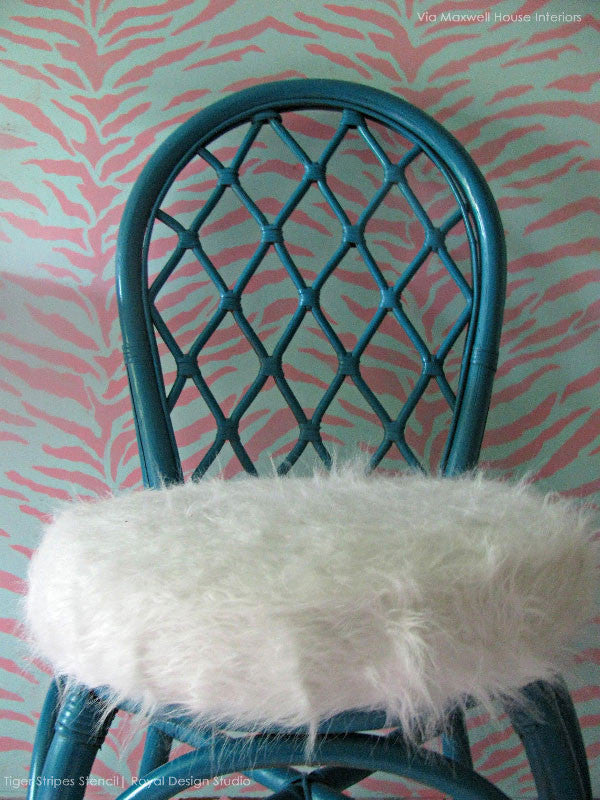 Tiger Stripes Allover Wall Stencil