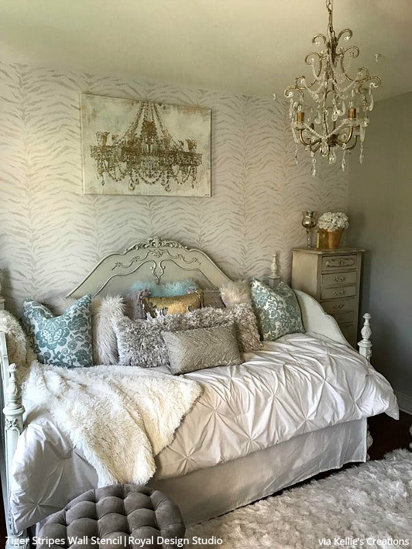 Tiger Stripes Allover Wall Stencil