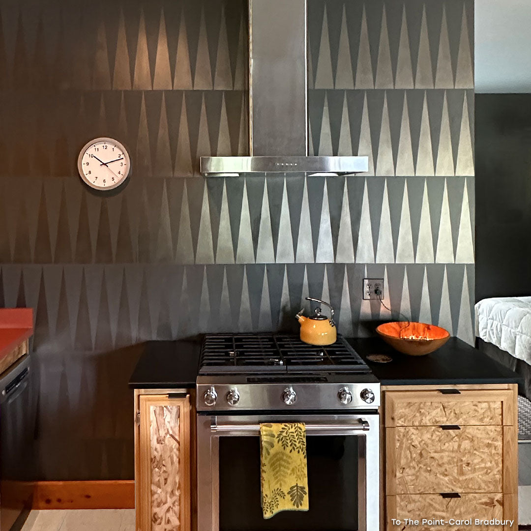 To The Point Modern Wall Stencil