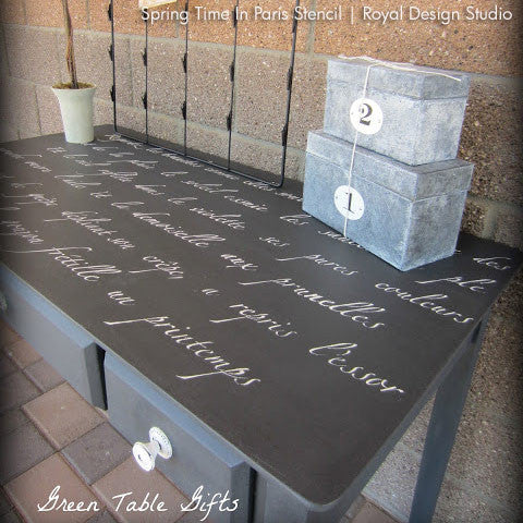 Springtime in Paris Lettering Stencil