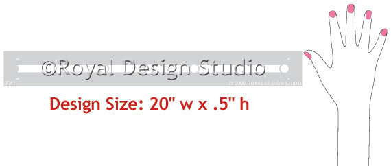 Victorian Ceiling Border Stencil