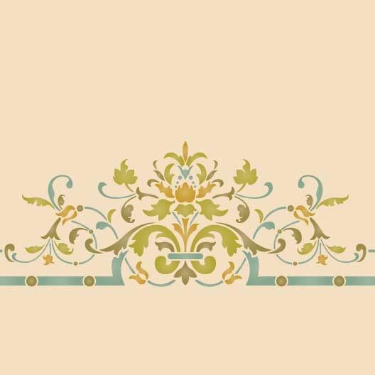 Victorian Ceiling Center Stencil