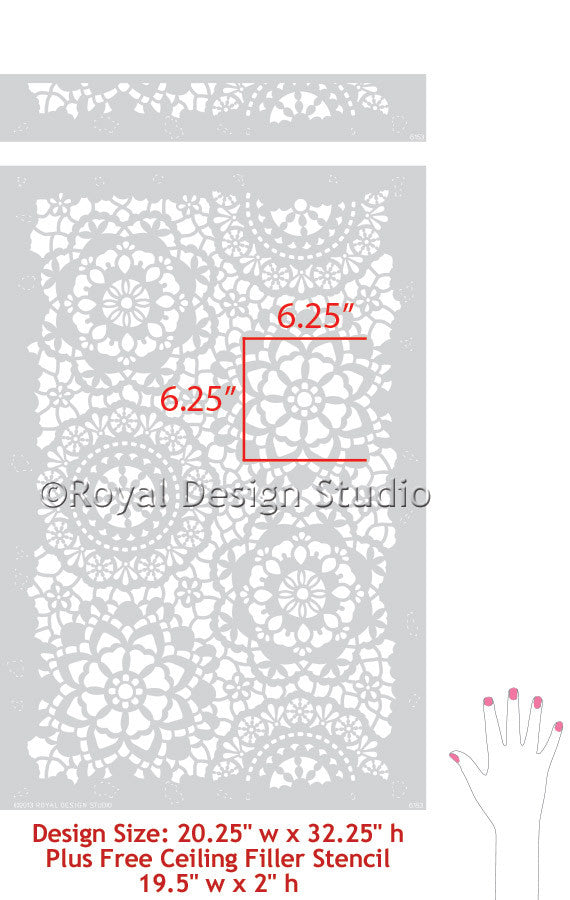 Parlor Lace Wall Stencil