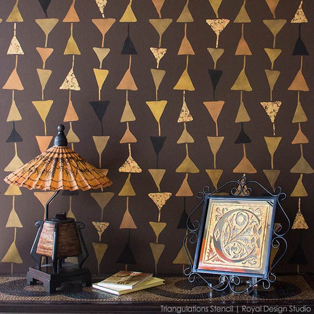 Triangulations Wall Stencil