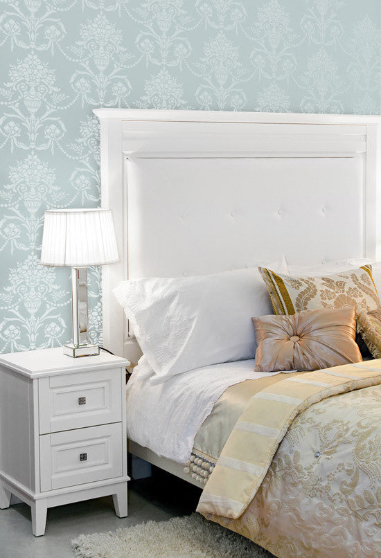 Vase & Pearls Allover Wall Stencil