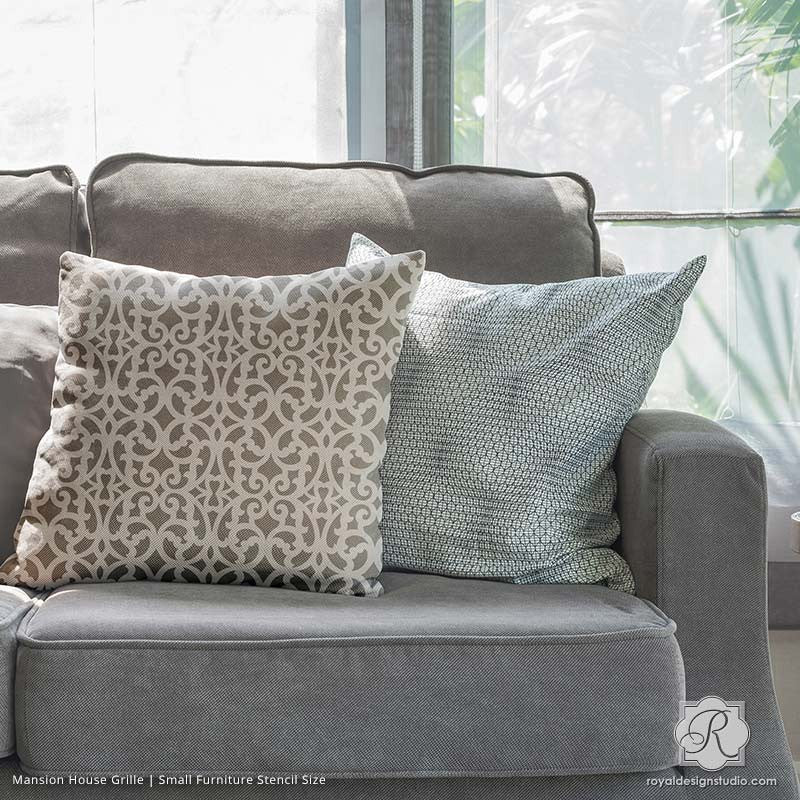 Mansion House Grille Trellis Furniture Stencil