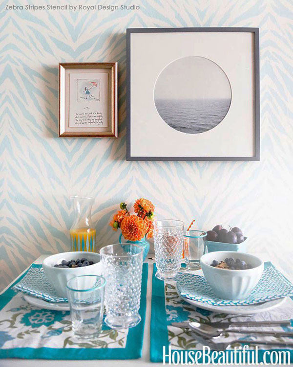 Zebra Stripes Allover Stencil