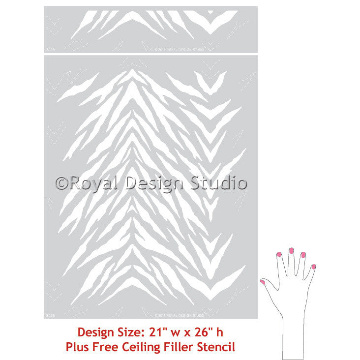 Zebra Stripes Allover Stencil
