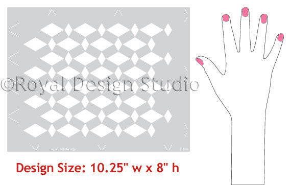 Zelij Diamonds Moroccan Stencil