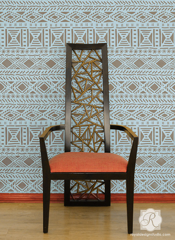 Tribal Vibe Allover Wall Stencil