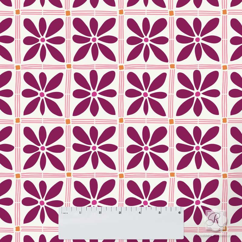 African Flower Craft Stencil