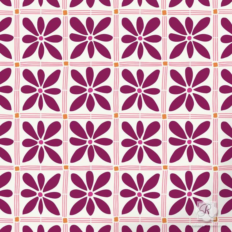 African Flower Craft Stencil