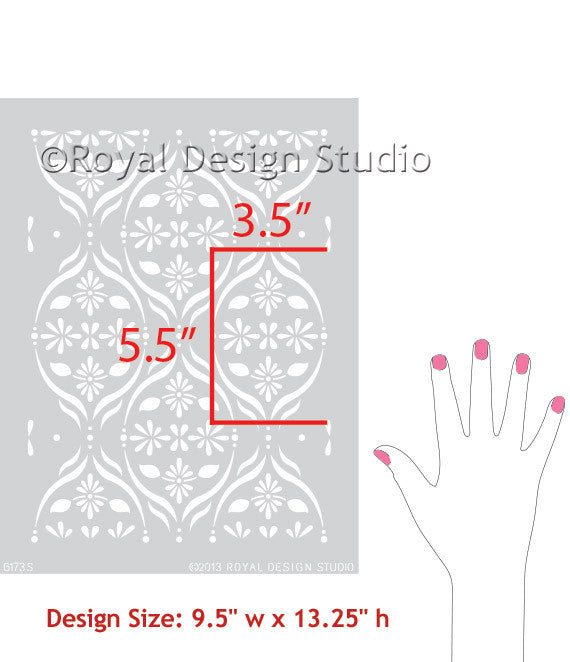 Chloe Floral Trellis Furniture Stencil