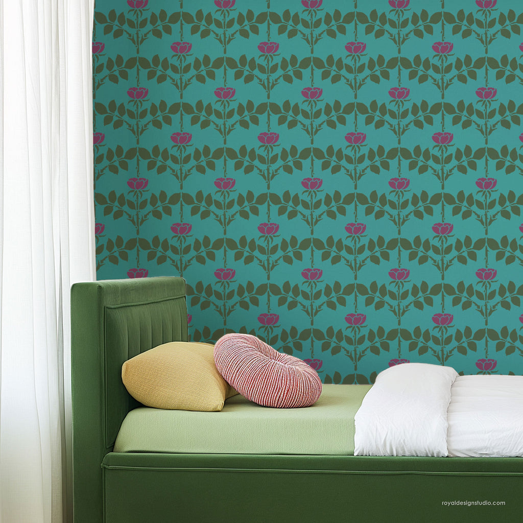 Voysey Briar Rose Art Nouveau Stencil