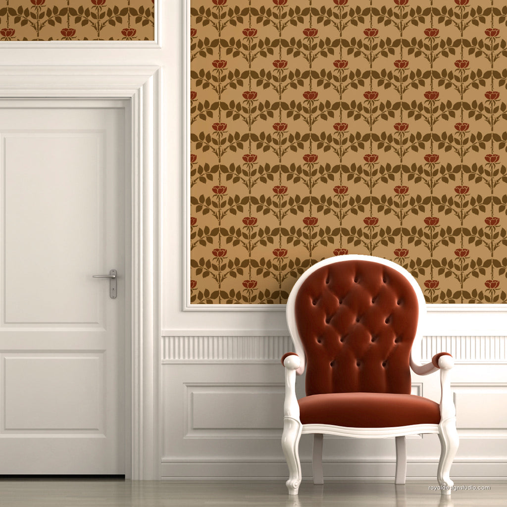 Voysey Briar Rose Art Nouveau Stencil