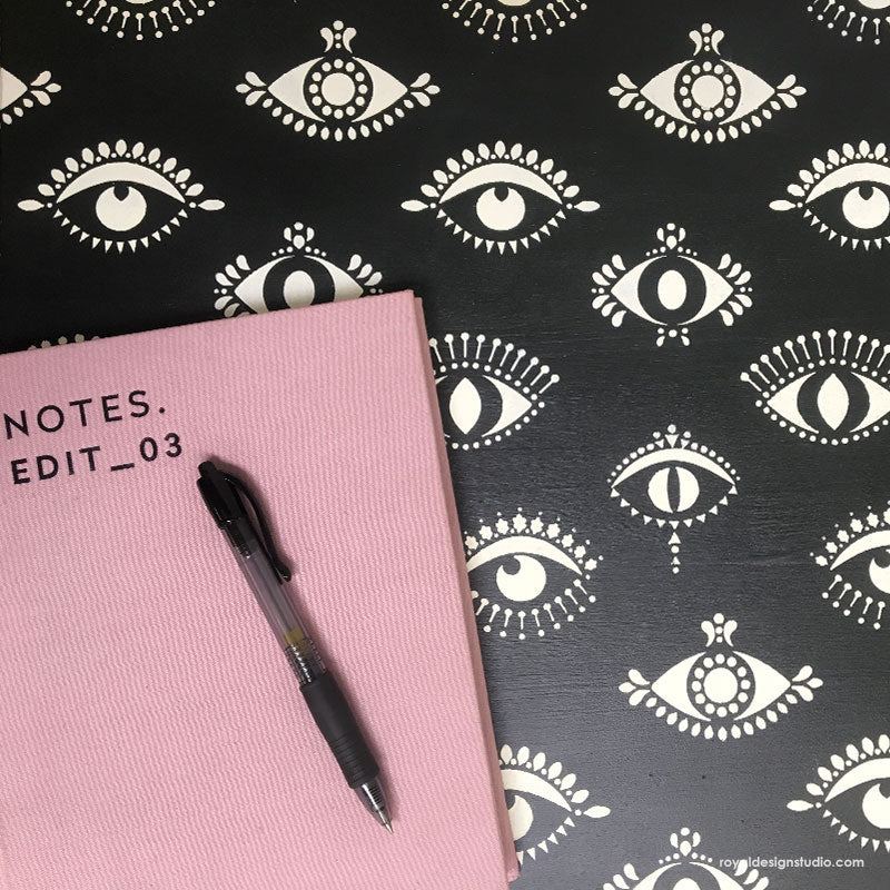 Protective Eyes Furniture Stencil