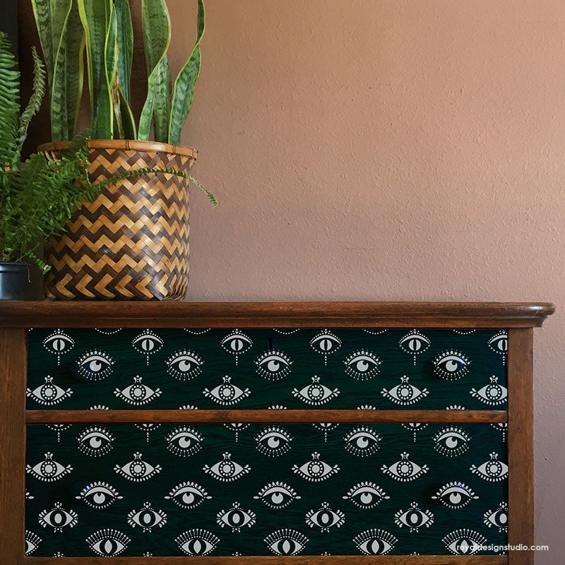 Protective Eyes Furniture Stencil