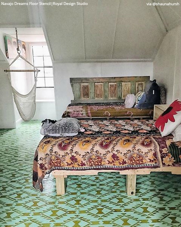 Navajo Dreams Damask Wall Stencil