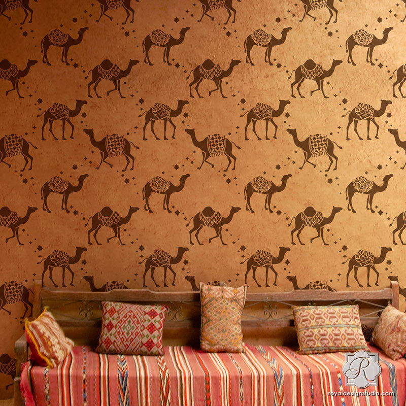 Camel Safari Wall Stencil