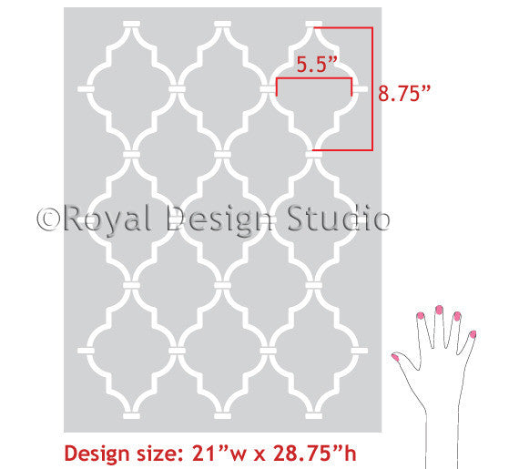 Casablanca Trellis Moroccan Stencil