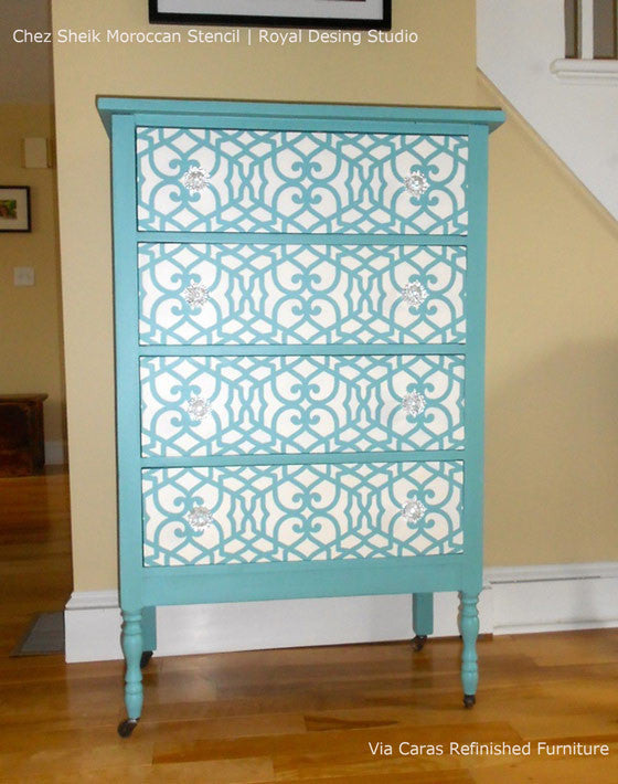 Chez Sheik Moroccan Furniture Stencil