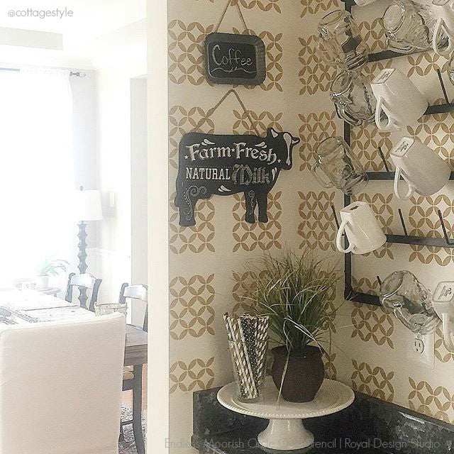 Endless Moorish Circles Moroccan Craft Stencil