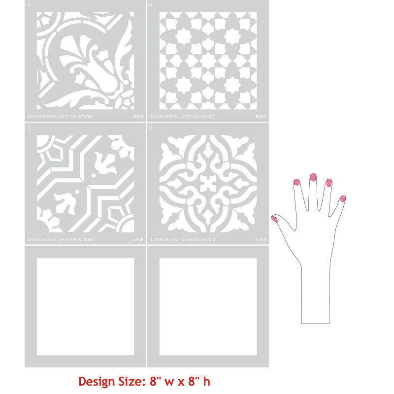 Spanish Tile Stencil Set