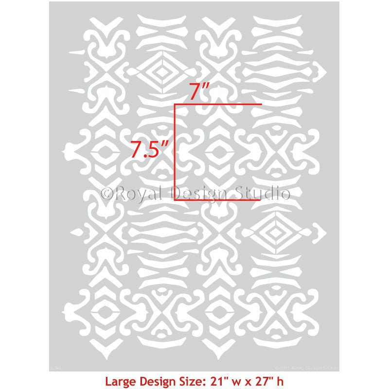 Adisa Tribal Wall Stencil