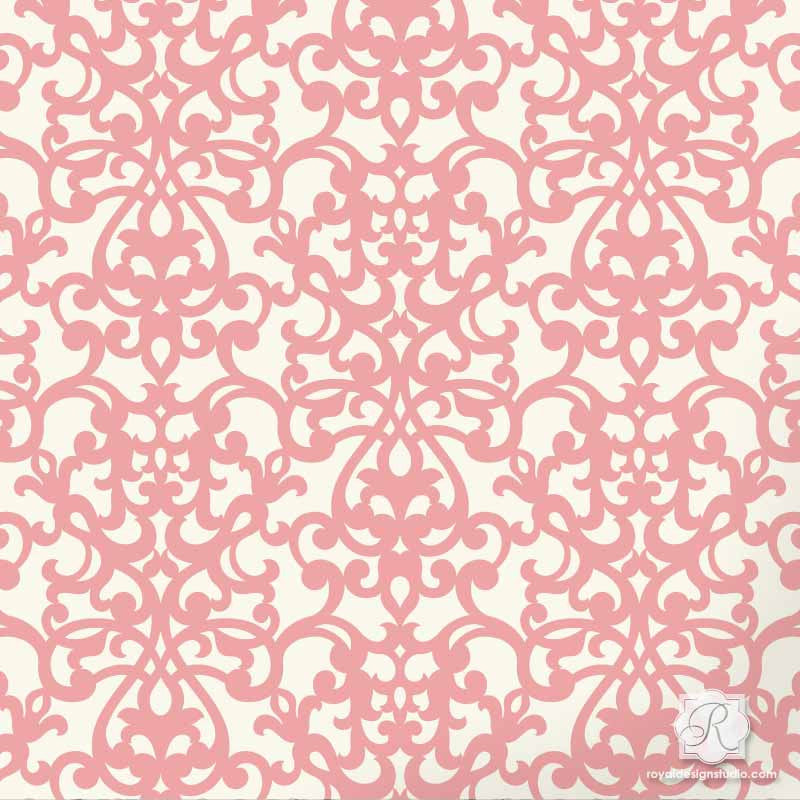Donatella Damask Craft Stencil