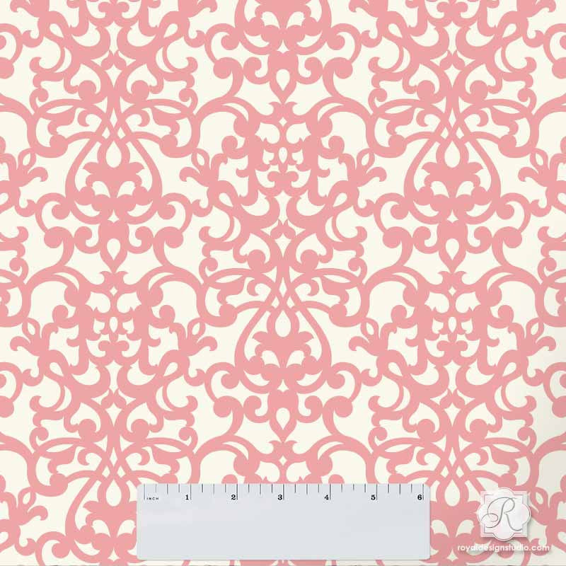 Donatella Damask Craft Stencil
