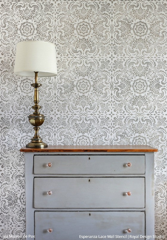 Esperanza Lace Tile Stencil