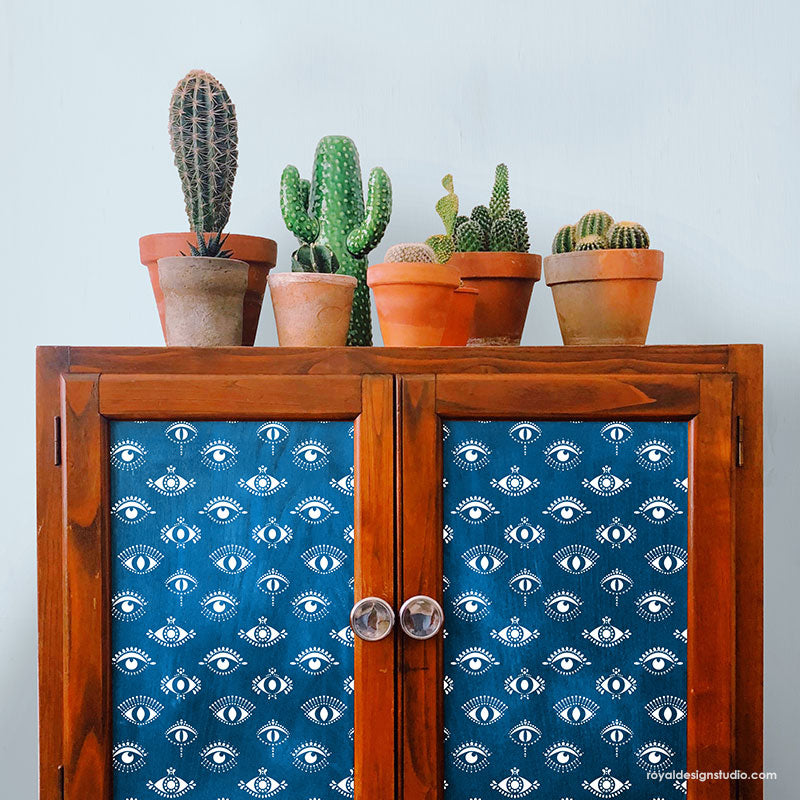 Protective Eyes Furniture Stencil