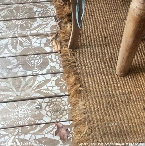 Skylar's Lace Floral Stencil