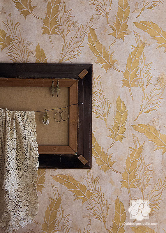 In Flight Feather Raven + Lily Stencil