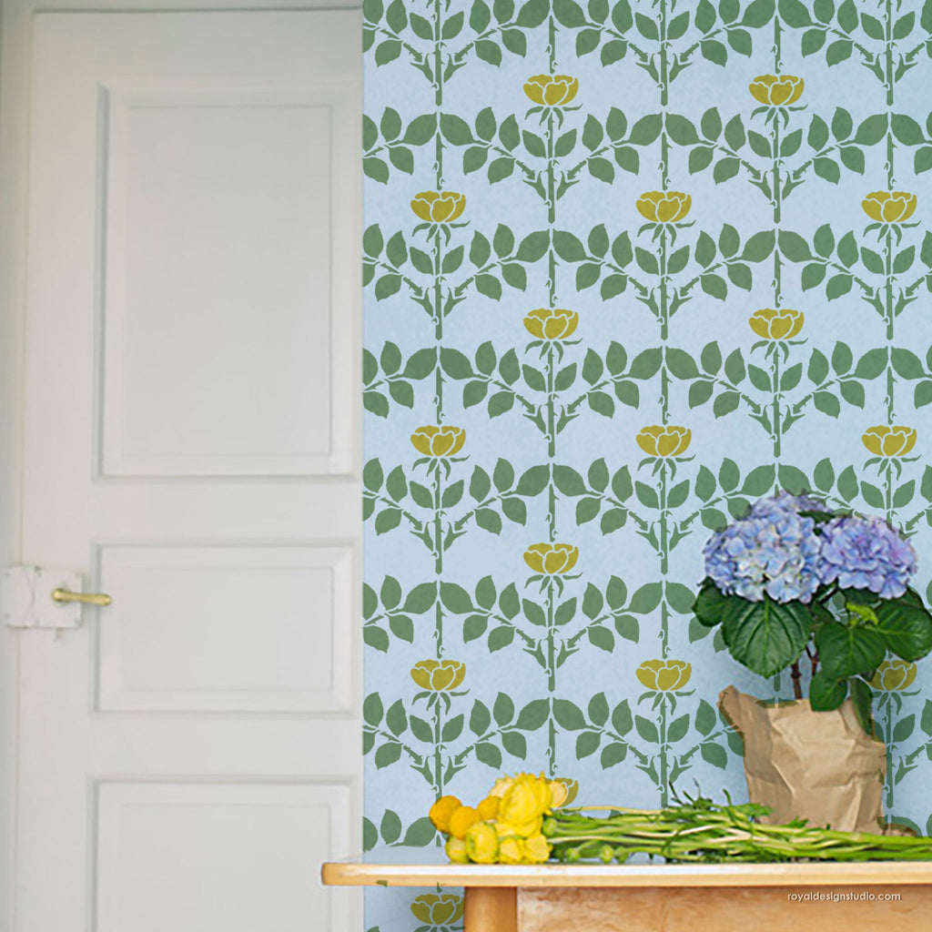 Voysey Briar Rose Art Nouveau Stencil