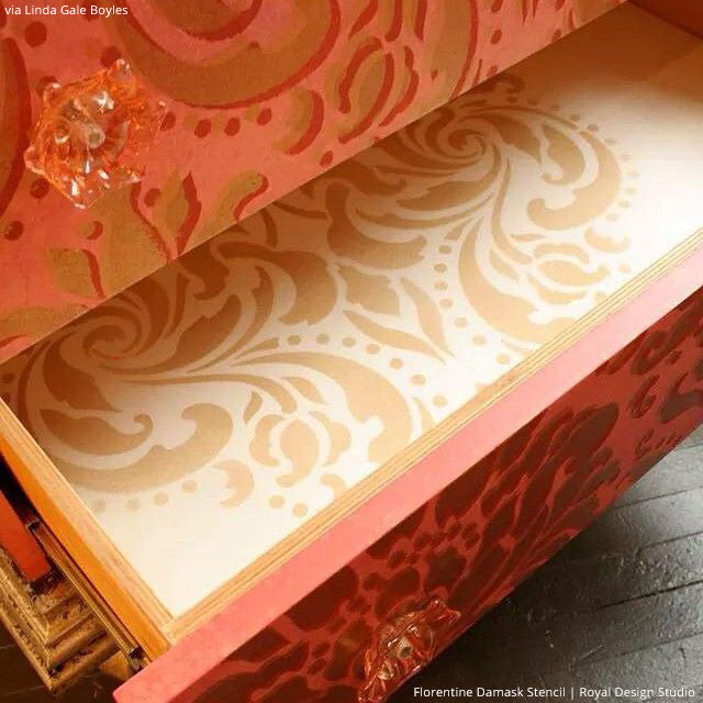 Florentine Damask Wall Stencil