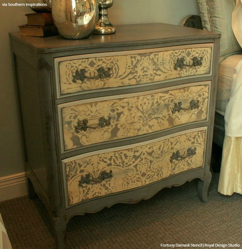 Fortuny Damask Wall Stencil